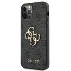 Guess Kryt Guess GUHCP12M4GMGGR Apple iPhone 12/12 Pro grey hardcase 4G Big Metal Logo