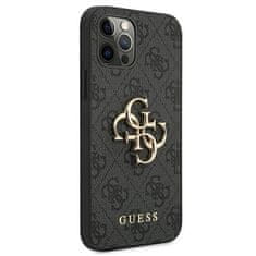 Guess Kryt Guess GUHCP12M4GMGGR Apple iPhone 12/12 Pro grey hardcase 4G Big Metal Logo