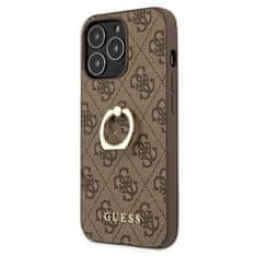 Guess Kryt Guess GUHCP13L4GMRBR Apple iPhone 13 Pro brown hardcase 4G with ring stand