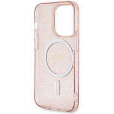 Guess Kryt Guess GUHMP14XHCMCGP Apple iPhone 14 Pro Max pink hardcase Glitter Gold MagSafe