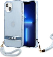 Guess Kryt Guess GUHCP13MHTSGSB Apple iPhone 13 blue hardcase Translucent Stap