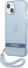 Guess Kryt Guess GUHCP13MHTSGSB Apple iPhone 13 blue hardcase Translucent Stap