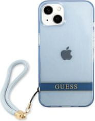 Guess Kryt Guess GUHCP13MHTSGSB Apple iPhone 13 blue hardcase Translucent Stap