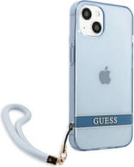 Guess Kryt Guess GUHCP13MHTSGSB Apple iPhone 13 blue hardcase Translucent Stap