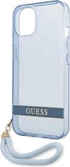 Guess Kryt Guess GUHCP13MHTSGSB Apple iPhone 13 blue hardcase Translucent Stap