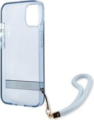 Guess Kryt Guess GUHCP13MHTSGSB Apple iPhone 13 blue hardcase Translucent Stap