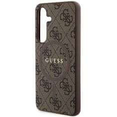 Guess Kryt Guess GUHMS24SG4GFRW Samsung Galaxy S24 hardcase 4G Collection Leather Metal Logo MagSafe brown