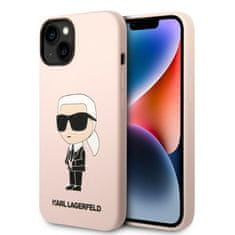 Karl Lagerfeld Kryt Karl Lagerfeld KLHMP14MSNIKBCPApple iPhone 14 Plus / 15 Plus hardcase pink Silicone Ikonik Magsafe