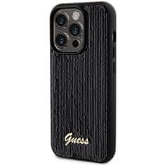 Guess Kryt Guess GUHCP13LPSFDGSK Apple iPhone 13 / 13 Pro hardcase Sequin Script Metal black