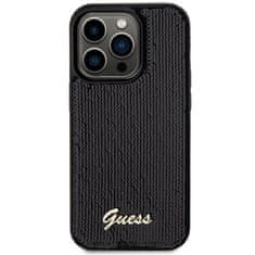 Guess Kryt Guess GUHCP13LPSFDGSK Apple iPhone 13 / 13 Pro hardcase Sequin Script Metal black