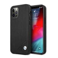 MobilPouzdra.cz Kryt BMW BMHCP12LRCDPK Apple iPhone 12 Pro Max black hardcase Leather Deboss