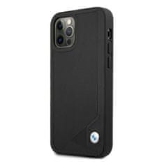 MobilPouzdra.cz Kryt BMW BMHCP12LRCDPK Apple iPhone 12 Pro Max black hardcase Leather Deboss