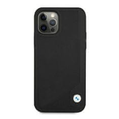 MobilPouzdra.cz Kryt BMW BMHCP12LRCDPK Apple iPhone 12 Pro Max black hardcase Leather Deboss