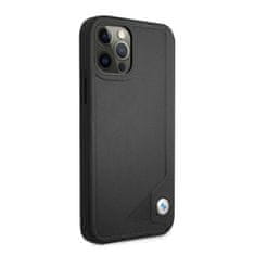 MobilPouzdra.cz Kryt BMW BMHCP12LRCDPK Apple iPhone 12 Pro Max black hardcase Leather Deboss