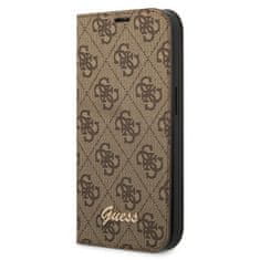 Guess Kryt Guess GUBKP14MHG4SHW Apple iPhone 14 Plus / 15 Plus brown book 4G Vintage Gold Logo