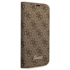 Guess Kryt Guess GUBKP14MHG4SHW Apple iPhone 14 Plus / 15 Plus brown book 4G Vintage Gold Logo