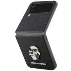 Karl Lagerfeld Kryt Karl Lagerfeld KLHCZF4SAKCNPK Samsung Galaxy Z Flip4 hardcase Saffiano Karl&Choupette Pin black