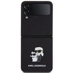 Karl Lagerfeld Kryt Karl Lagerfeld KLHCZF4SAKCNPK Samsung Galaxy Z Flip4 hardcase Saffiano Karl&Choupette Pin black