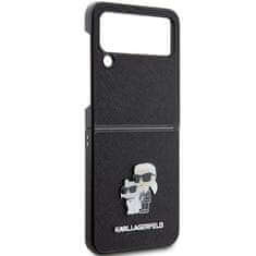 Karl Lagerfeld Kryt Karl Lagerfeld KLHCZF4SAKCNPK Samsung Galaxy Z Flip4 hardcase Saffiano Karl&Choupette Pin black