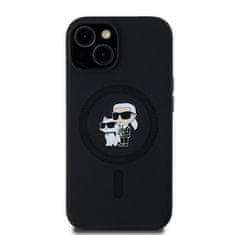 Karl Lagerfeld Kryt Karl Lagerfeld KLHMP15SSCMKCRHK Apple iPhone 15 / 14 / 13 hardcase Silicone Karl & Choupette MagSafe black