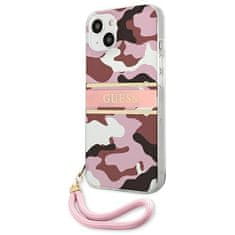 Guess Kryt Guess GUHCP13SKCABPI Apple iPhone 13 mini pink hardcase Camo Strap Collection