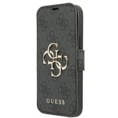 Guess Kryt Guess GUBKP13L4GMGGR Apple iPhone 13 Pro grey book 4G Big Metal Logo