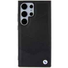 MobilPouzdra.cz Kryt BMW BMHCS24L23RCGPK Samsung Galaxy S24 Ultra hardcase Signature Leather Crossing Lines Pattern black