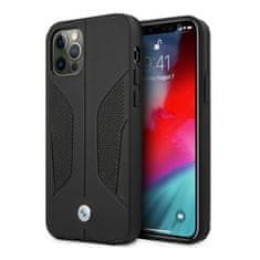 MobilPouzdra.cz Kryt BMW BMHCP12LRSCSK Apple iPhone 12 Pro Max black hardcase Leather Perforate Sides