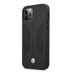 MobilPouzdra.cz Kryt BMW BMHCP12LRSCSK Apple iPhone 12 Pro Max black hardcase Leather Perforate Sides