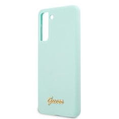 Guess Kryt Guess GUHCS21MLSLMGLB Samsung Galaxy S21+ Plus blue hardcase Silicone Script Metal Logo