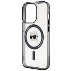 Karl Lagerfeld Kryt Karl Lagerfeld KLHMP15LHKHNOTK Apple iPhone 15 Pro hardcase IML Karl`s Head MagSafe transparent