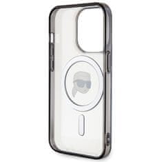 Karl Lagerfeld Kryt Karl Lagerfeld KLHMP15LHKHNOTK Apple iPhone 15 Pro hardcase IML Karl`s Head MagSafe transparent