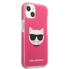 Karl Lagerfeld Kryt Karl Lagerfeld KLHCP13MTPECPI Apple iPhone 13 hardcase fuschia Choupette Head