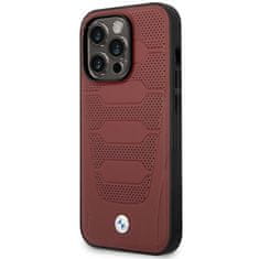 MobilPouzdra.cz Kryt BMW BMHMP14X22RPSR Apple iPhone 14 Pro Max burgundy Leather Seats Pattern MagSafe