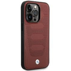 MobilPouzdra.cz Kryt BMW BMHMP14X22RPSR Apple iPhone 14 Pro Max burgundy Leather Seats Pattern MagSafe