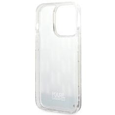 Karl Lagerfeld Kryt Karl Lagerfeld KLHCP14LLMNMS Apple iPhone 14 Pro hardcase silver Liquid Glitter Monogram