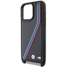 MobilPouzdra.cz Kryt BMW BMHCP15X23PSVTK Apple iPhone 15 Pro Max hardcase M Edition Carbon Tricolor Lines & Strap black