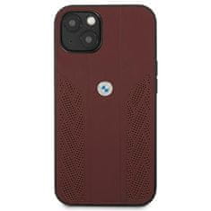 MobilPouzdra.cz Kryt BMW BMHCP13MRSPPR Apple iPhone 13 red hardcase Leather Curve Perforate