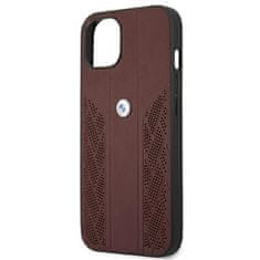 MobilPouzdra.cz Kryt BMW BMHCP13MRSPPR Apple iPhone 13 red hardcase Leather Curve Perforate