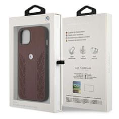 MobilPouzdra.cz Kryt BMW BMHCP13MRSPPR Apple iPhone 13 red hardcase Leather Curve Perforate