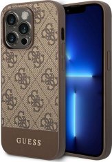 Guess Kryt Guess GUHCP14XG4GLBR Apple iPhone 14 Pro Max brown hard case 4G Stripe Collection