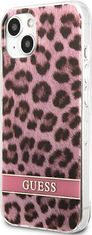 Guess Kryt Guess GUHCP13SHSLEOP Apple iPhone 13 mini pink hardcase Leopard