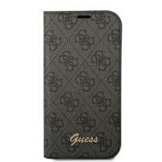 Guess Kryt Guess GUBKP14LHG4SHK Apple iPhone 14 Pro black book 4G Vintage Gold Logo