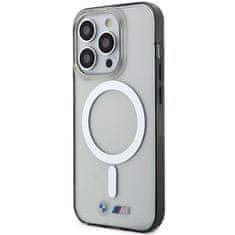 MobilPouzdra.cz Kryt BMW BMHMP14XHCRS Apple iPhone 14 Pro Max transparent hardcase Silver Ring MagSafe