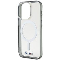 MobilPouzdra.cz Kryt BMW BMHMP14XHCRS Apple iPhone 14 Pro Max transparent hardcase Silver Ring MagSafe