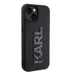 Karl Lagerfeld Kryt Karl Lagerfeld KLHCP15S3DMBKCK Apple iPhone 15 hardcase 3D Rubber Glitter Logo black