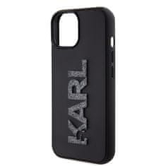 Karl Lagerfeld Kryt Karl Lagerfeld KLHCP15S3DMBKCK Apple iPhone 15 hardcase 3D Rubber Glitter Logo black