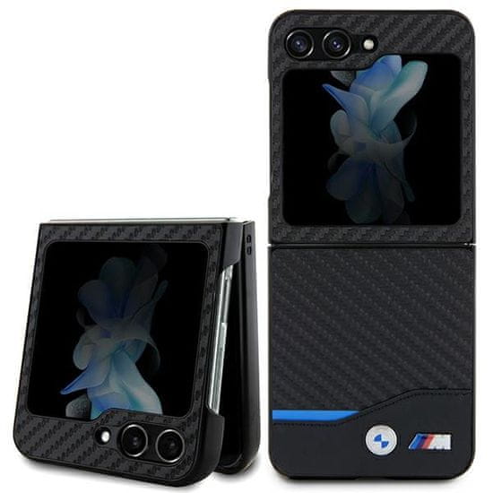 MobilPouzdra.cz Kryt BMW BMHCZF522NBCK Samsung Galaxy Z Flip5 Leather Carbon black