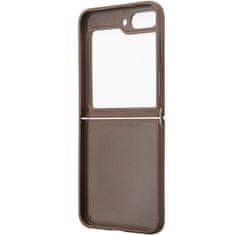 Guess Kryt Guess GUHCZF5P4TDPW Samsung Galaxy Z Flip 5 hardcase Leather 4G Triangle Strass brown