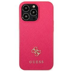 Guess Kryt Guess GUHCP13LPS4MF Apple iPhone 13 Pro pink hardcase Saffiano 4G Small Metal Logo